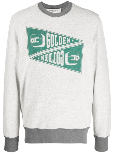 Maria Calderara Journey M S Regular Crewneck Sweatshirt Golden Flag In Grey