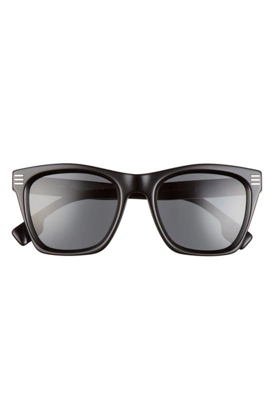 Burberry 52mm Square Sunglasses In Black/ Dark Grey