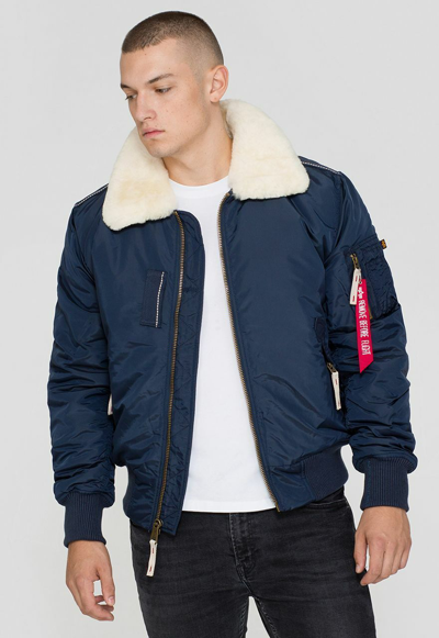 Pre-owned Alpha Industries Injector Iii Jacke Rep.blue