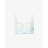 Panache Envy Stretch-lace Underwired Full-cup Bra In Ice Blue