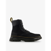 Dr. Martens Tarik 8 Eyelet Leather And Mesh Boots In Black