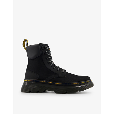 Dr. Martens Tarik 8 Eyelet Leather And Mesh Boots In Schwarz