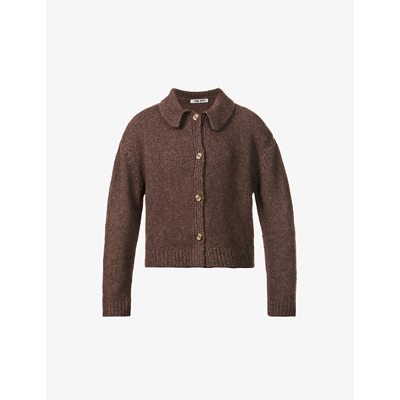 CIAO LUCIA PIERO COLLARED KNITTED CARDIGAN 
