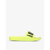 Amiri Logo-embossed Rubber Slides In Yellow
