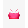 Alo Yoga Intrigue Scoop-neck Stretch-woven Sports Bra In Magenta Crush