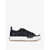 AMIRI STARS COURT APPLIQUÉ-EMBELLISHED CANVAS AND LEATHER LOW-TOP TRAINERS