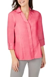 Foxcroft Taylor Fitted Non-iron Shirt In Rose Red