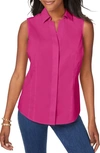 Foxcroft Taylor Non-iron Sleeveless Shirt In Pink Rosato