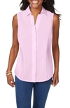 Foxcroft Taylor Non-iron Sleeveless Shirt In Pink Whisper