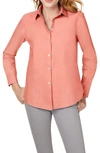 Foxcroft Dianna Non-iron Cotton Shirt In Pumpkin Spice