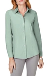 Foxcroft Dianna Non-iron Cotton Shirt In Jade Gem