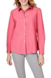 Foxcroft Dianna Non-iron Cotton Shirt In Rose Red