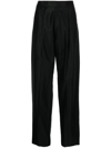 Filippa K Darcey Wool Palazzo Trousers In 1433 Black