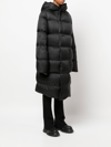Rick Owens Black Ls Hooded Liner Down Jacket In 09 Black
