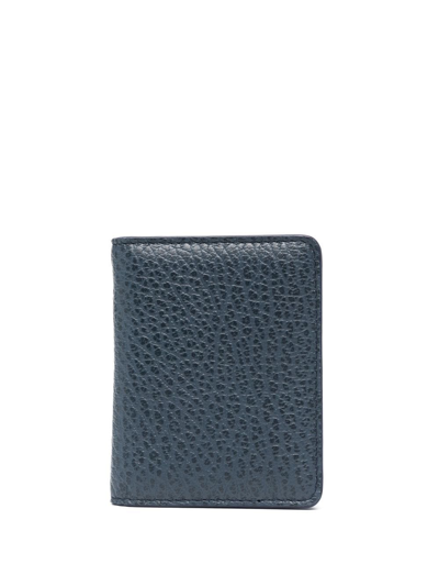 Maison Margiela Four-stitch Logo Keychain Wallet In Blue