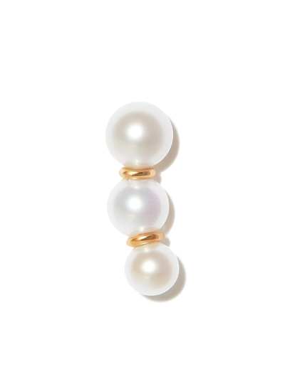 Sophie Bille Brahe Trois Perle 14-karat Gold Pearl Single Earring