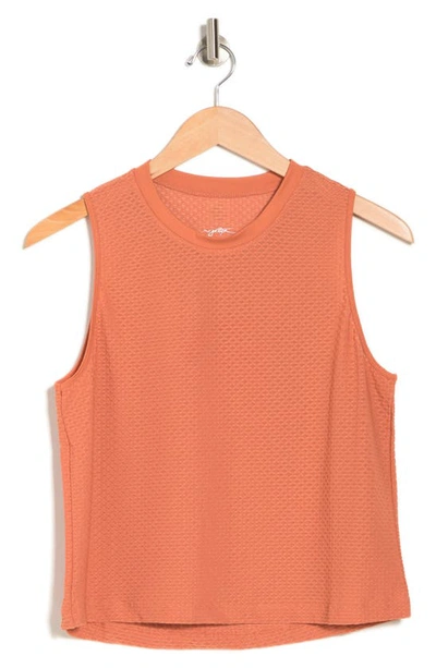 X By Gottex Honeycomb Mesh Tank Top In Canyon Honeycomb
