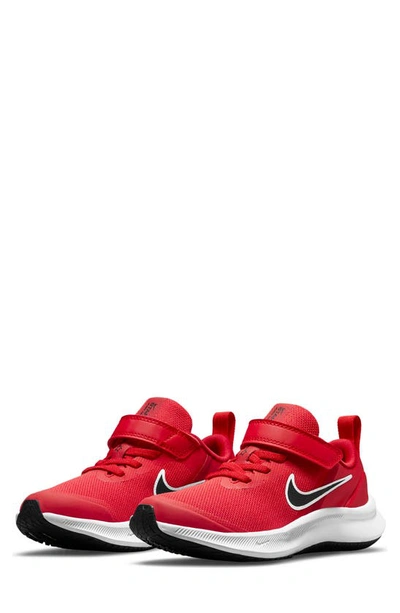 Nike Kids' Star Runner 3 Running Shoe In University Red/ Black