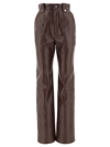 Nanushka Brown Zelda Regenerated Leather Pants In Brown
