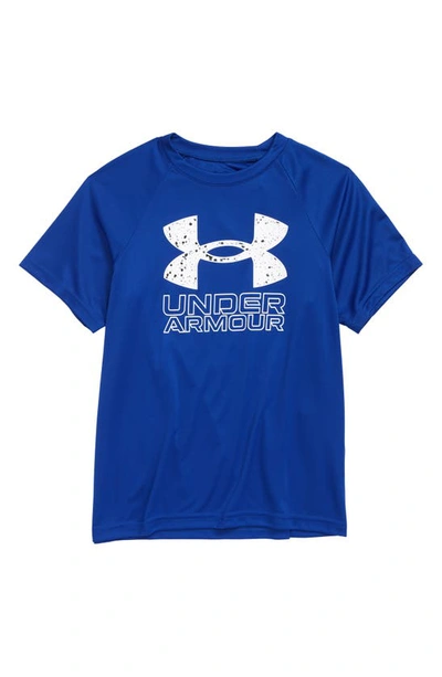 Under Armour Kids' Ua Tech™ Hybrid Performance Graphic Tee In 402 Royal