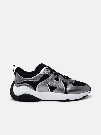Hogan H597 Black Suede Blend Sneakers In Grey