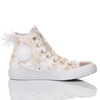 CONVERSE WOMEN'S  WHITE FABRIC HI TOP SNEAKERS