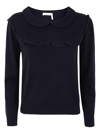 SEE BY CHLOÉ WOMEN'S  BLUE OTHER MATERIALS SWEATER