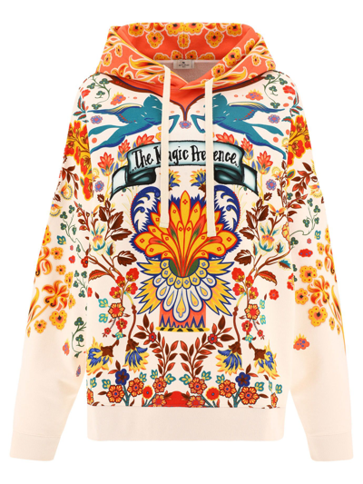 Etro Printed Cotton Oversize Sweatshirt Nd  Donna Xs In Yellow