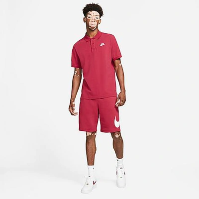 Nike Men's Sportswear Club Graphic Shorts In Midnight Navy/white