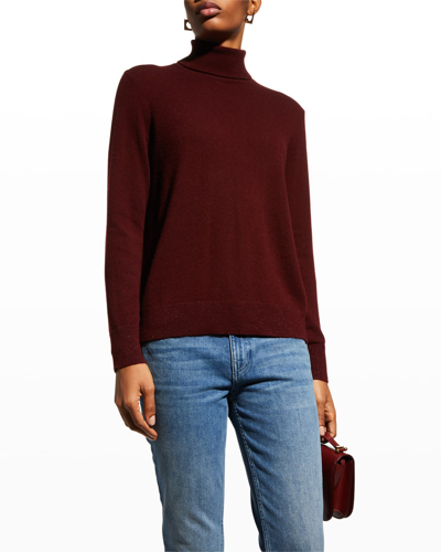 Lafayette 148 Ribbed Cashmere Blend Turtleneck Sweater In Date