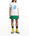 Moncler Genius 1 Moncler Jw Anderson Logo Short-sleeve Cotton T-shirt In White