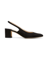 Manolo Blahnik 50mm Allurasa Suede Slingback Pump In Black