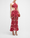CULT GAIA ACCALIA CUTOUT CROCHET GOWN