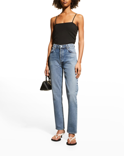 Goldsign The Morgan Straight Cropped Jeans In Weller