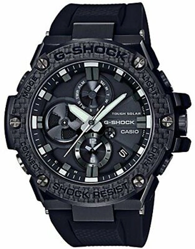Pre-owned Casio [] Watch G-shock G-steel Carbon Edition Smartphone Linkmodel Gst-b100x-1aj