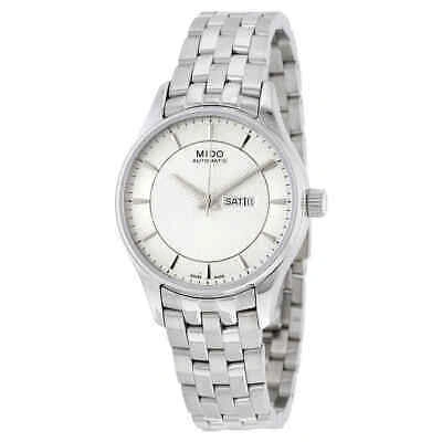 Pre-owned Mido Belluna Automatic Silver Dial Ladies Watch M0012301103191