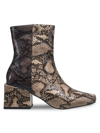 FRENCH CONNECTION WOMEN'S TONI SNAKESKIN EMBOSSED BOOTIES
