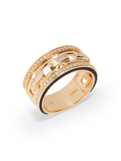 Effy Women's 14k Yellow Gold & 0.53 Tcw Diamond Studded Ring