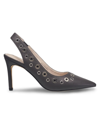 French Connection Womens Slip On Stilettos Slingback Sandals In Graphite