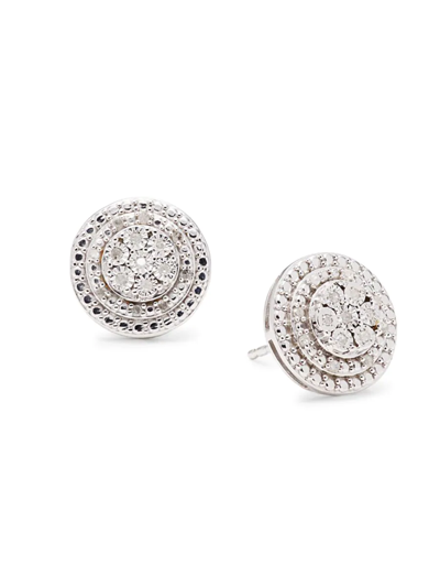 Effy Eny Women's Sterling Silver & 0.09 Tcw Diamond Stud Earrings