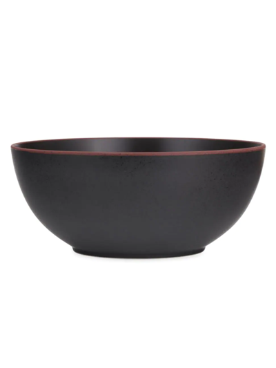 Nambe Taos Deep Stoneware Serving Bowl In Black