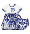 DOLCE & GABBANA BABY COTTON DRESS AND BLOOMERS SET
