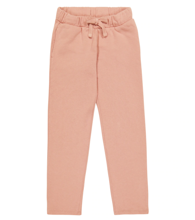 The New Society Kids' Logo Cotton Sweatpants In Petal