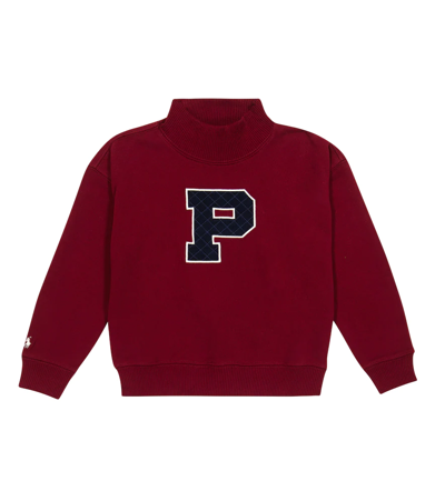 Polo Ralph Lauren Kids' Mockneck Jersey Sweatshirt In Classic Wine