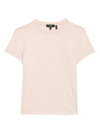 Theory Short Sleeve Cotton T-shirt In Pink