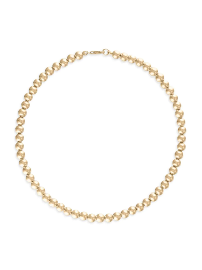 Alexa Leigh Ball Beaded Stretch Collar Necklace With 5mm Beads In Gold