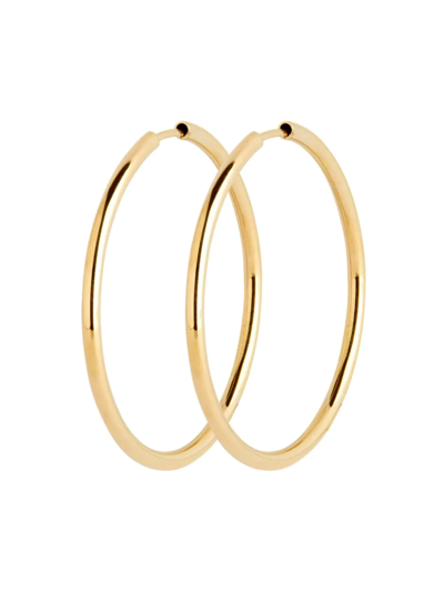 Maria Black Women's Señorita 35 22k-gold-plated Hoop Earrings In Black