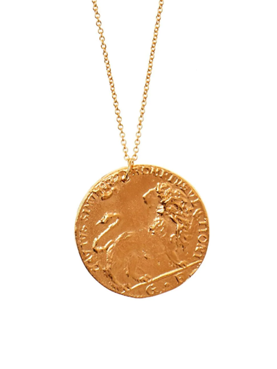Alighieri Il Leone 24k-gold-plated Medallion Necklace