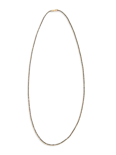 Nickho Rey Women's Opra 14k-yellow-gold Vermeil & Crystal Tennis Necklace In Black Gold
