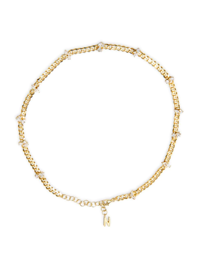 Nickho Rey Women's Diana 14k-yellow-gold Vermeil & Crystal Curb-chain Necklace